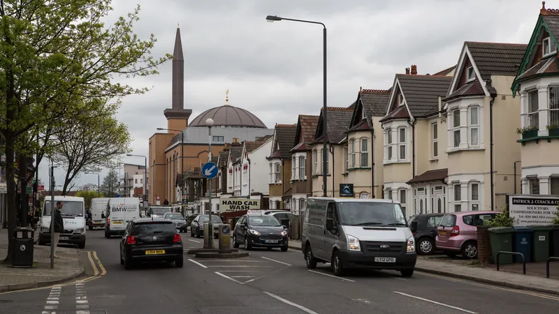 Station Road streetscape and local buildings in Harrow